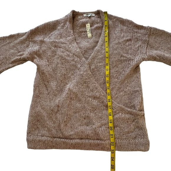 NWT Madewell Beresford Wrap Front Pullover
Sweater S Pink V Neck Balloon Sleeves - Picture 6 of 12